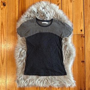 Hi-Line Gray Two-Tone Tee